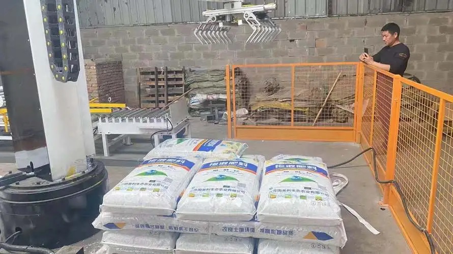 Palletizer Rice Feed Automatic Stacking Machine Carton Oil Drum Robot Palletizer Packaging Multi-Industry Palletizing