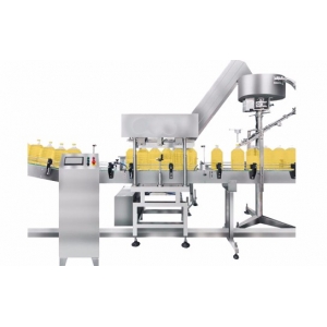 Automatic 1L-5L oil bottle screw on device