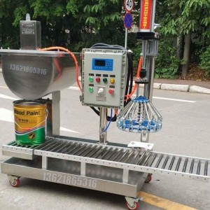 雙頭稱重式灌裝機(jī) 19升香蕉水灌裝機(jī)