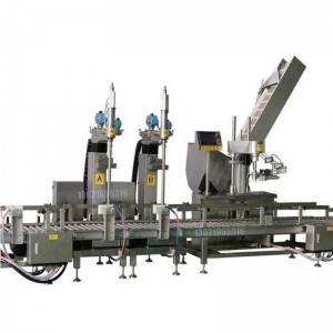 300升麻汁醬裝桶機,直線式雙工位裝桶機灌裝生產(chǎn)線