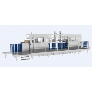 Automatic filling machine of drums in line