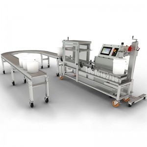 半自動(dòng)加電子凈重灌裝機(jī)