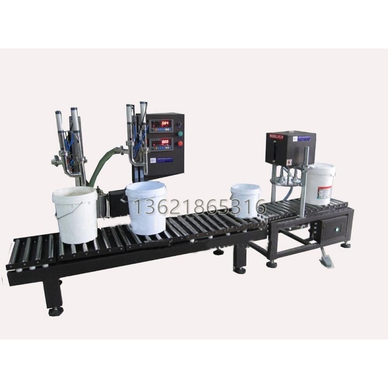 半自動稱重灌裝機(jī)20L+桶蓋壓蓋機(jī)