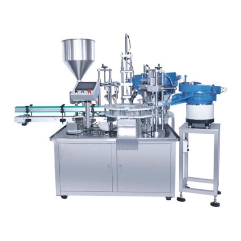 全自動轉(zhuǎn)盤式灌裝旋蓋機(jī)