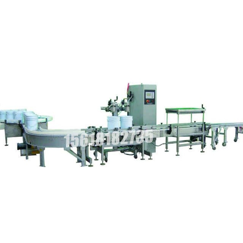 2頭在線自動(dòng)凈重灌裝和卷邊封口機(jī)