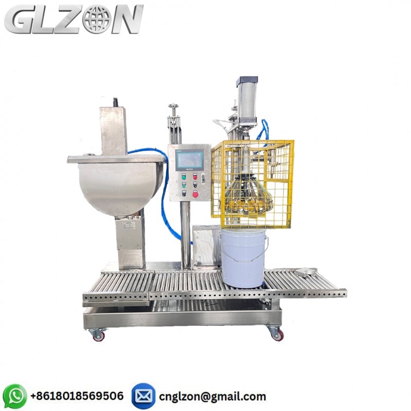 Compact Automatic Gel Weighing and Bucket Filling Machine for 25L